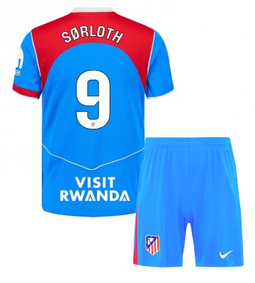 Atletico Madrid Alexander Sorloth #9 Tredjetrøje Børn 2025-26 Kortærmet (+ Korte bukser)